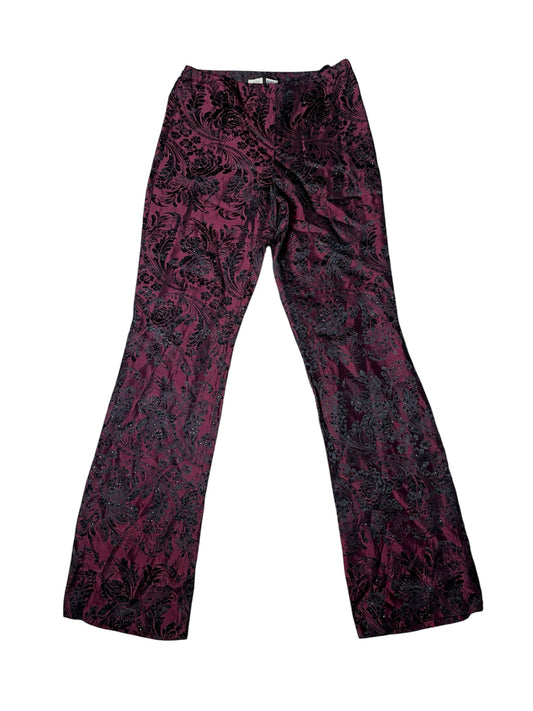 CACHÉ beaded floral pants size 4, waist 29 in