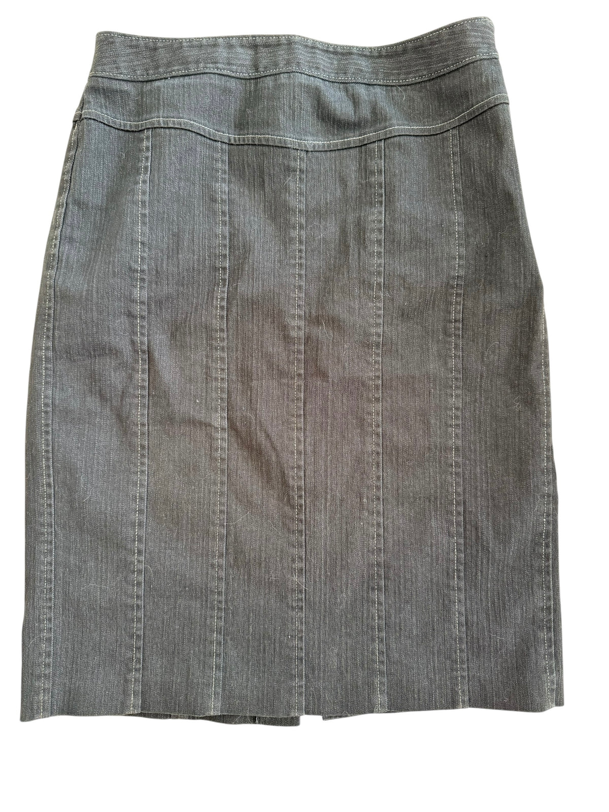Dark Gray, Stretch Denim Pencil Skirt      Size 0