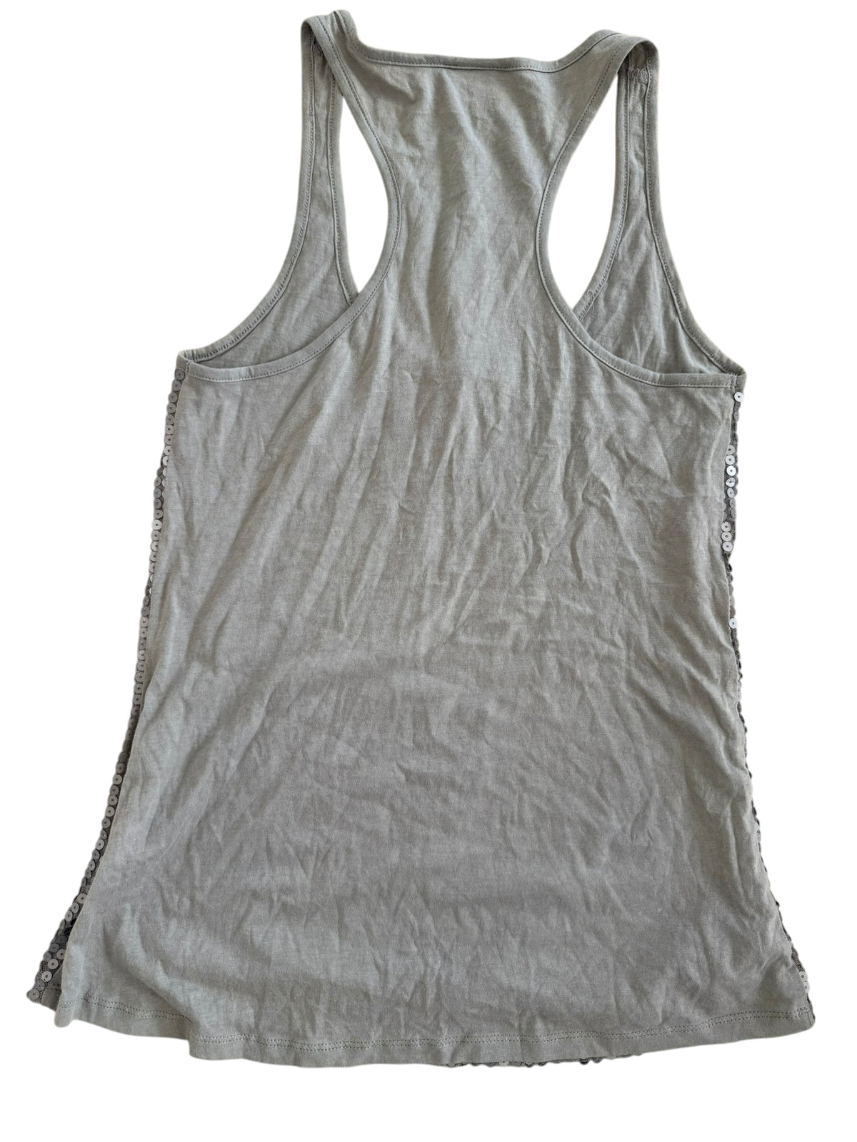 Gray Sequin scoop tank Size Small