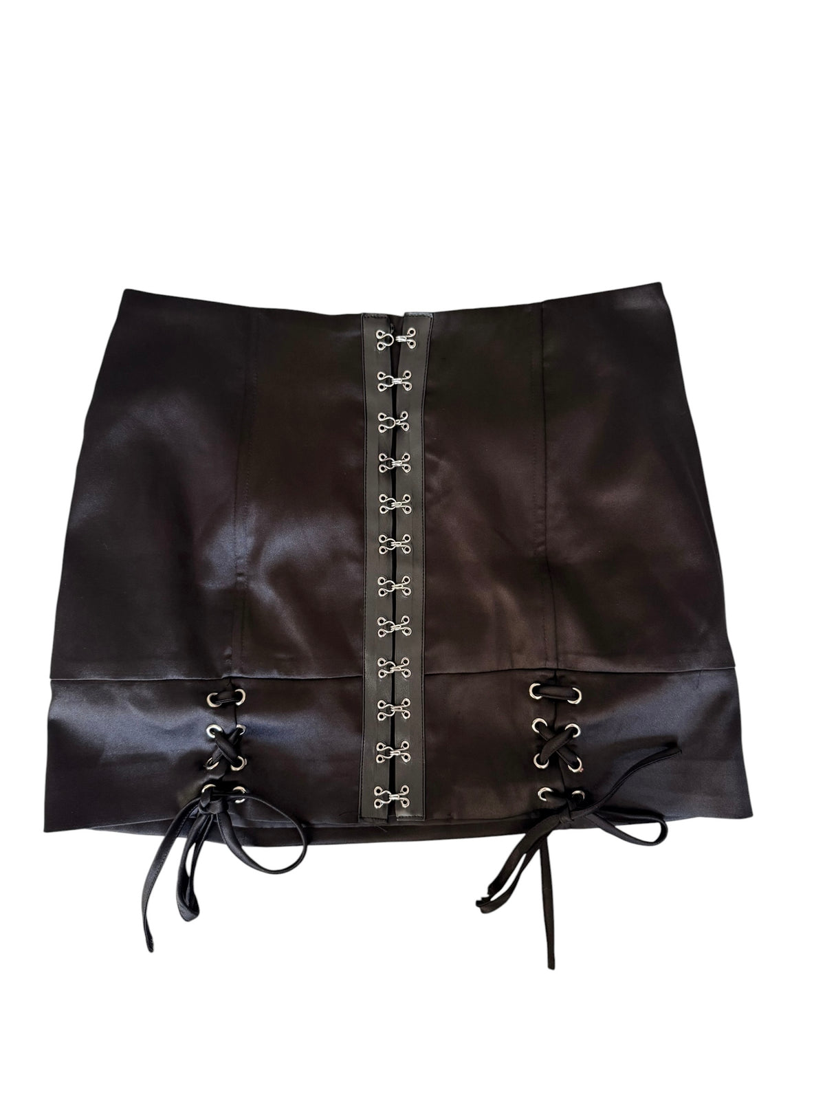 Lioness Satin Hook And Lace up Skirt Size S