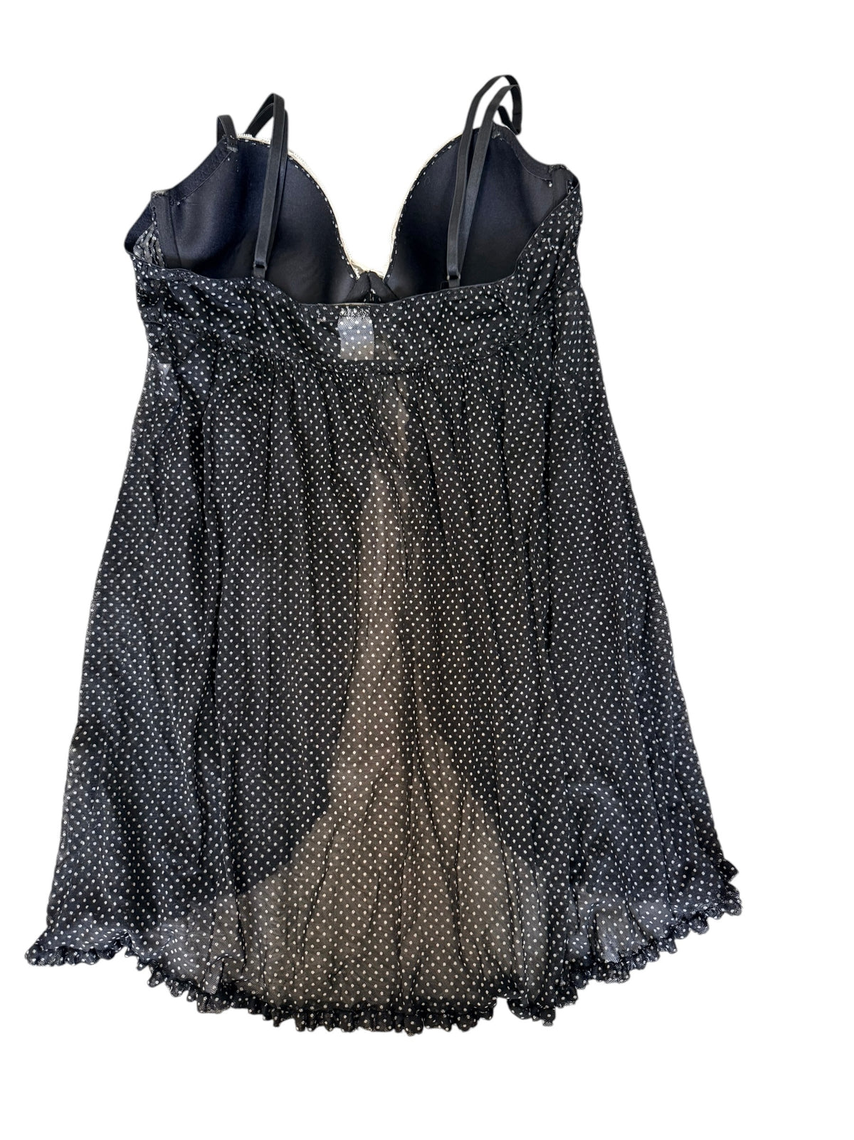 Sheer Polka Dot Babydoll Top Size M