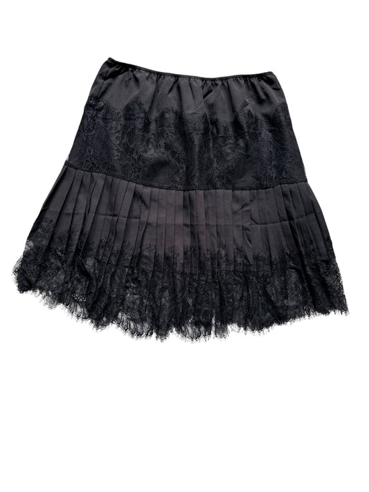Black Lace Trim Skirt Size L
