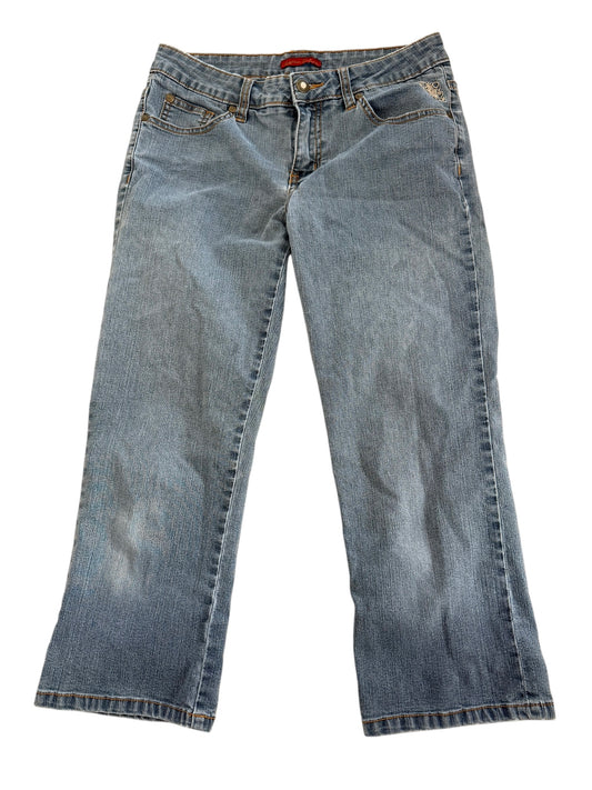 Y2K Embroidered Capris Size 28