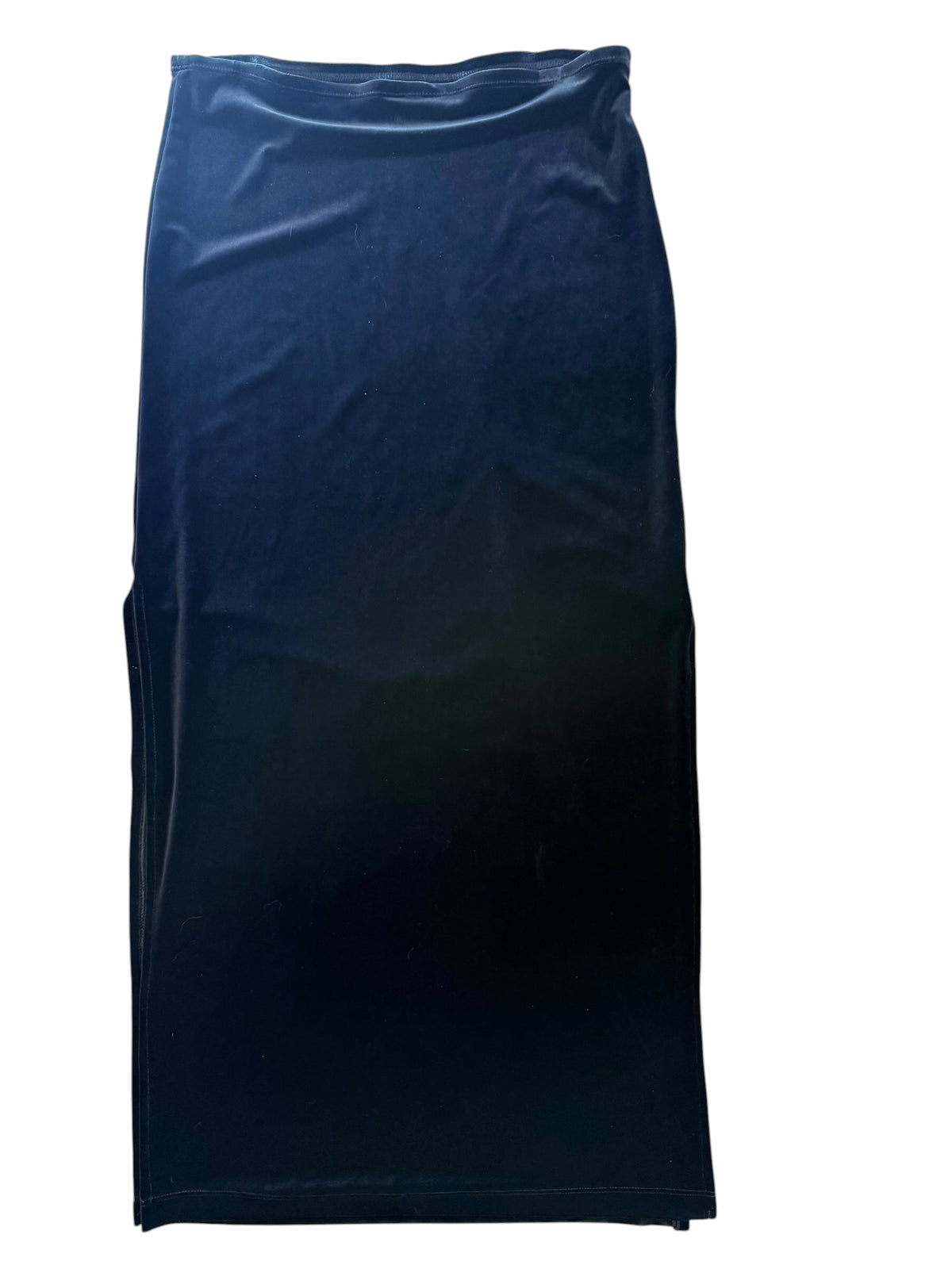 Black Velvet Double Side Slit Maxi Skirt   Size Medium