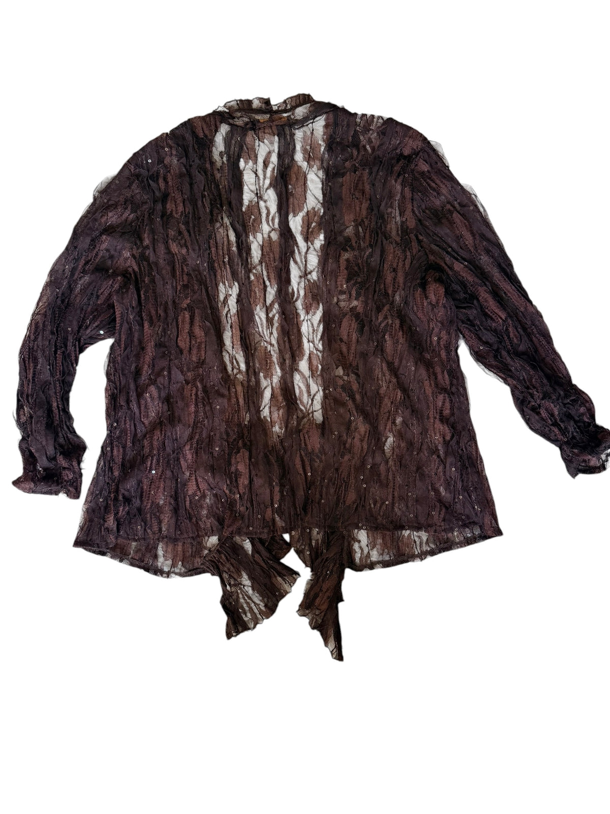 Sheer Ruffled Cardigan Size XXL