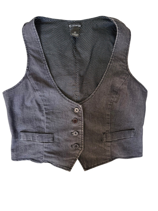 Black Denim Vest Size 10P