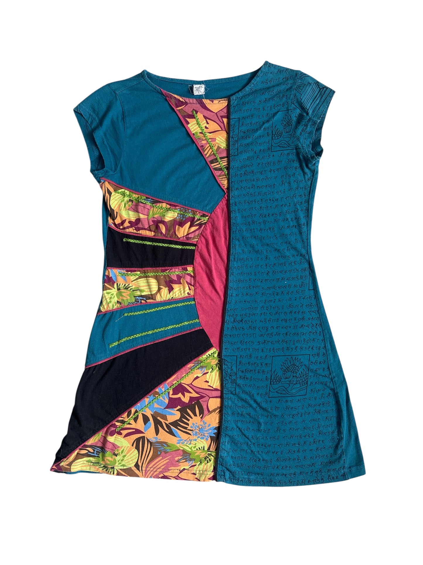 Vtg abstract mini dress size L