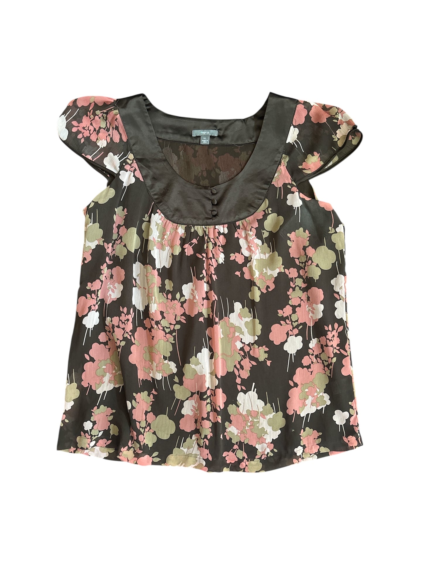 Floral babydoll top size XL