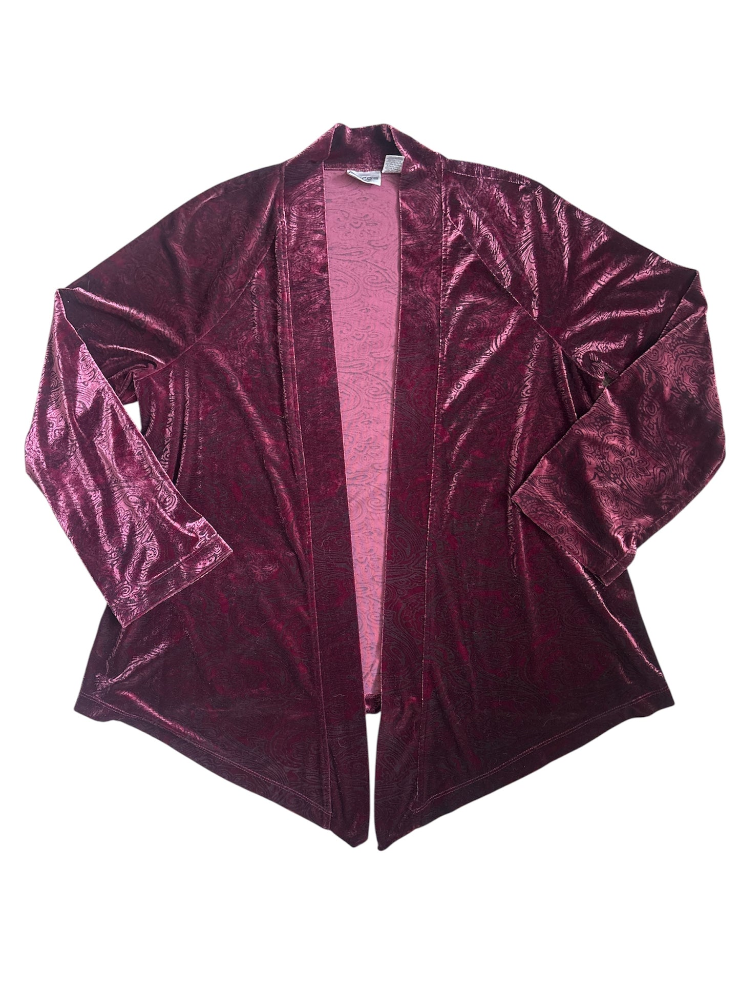 Velvet swirl patterned cardigan size 2-3x