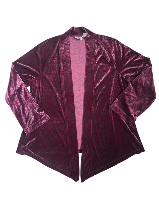 Velvet swirl patterned cardigan size 2-3x