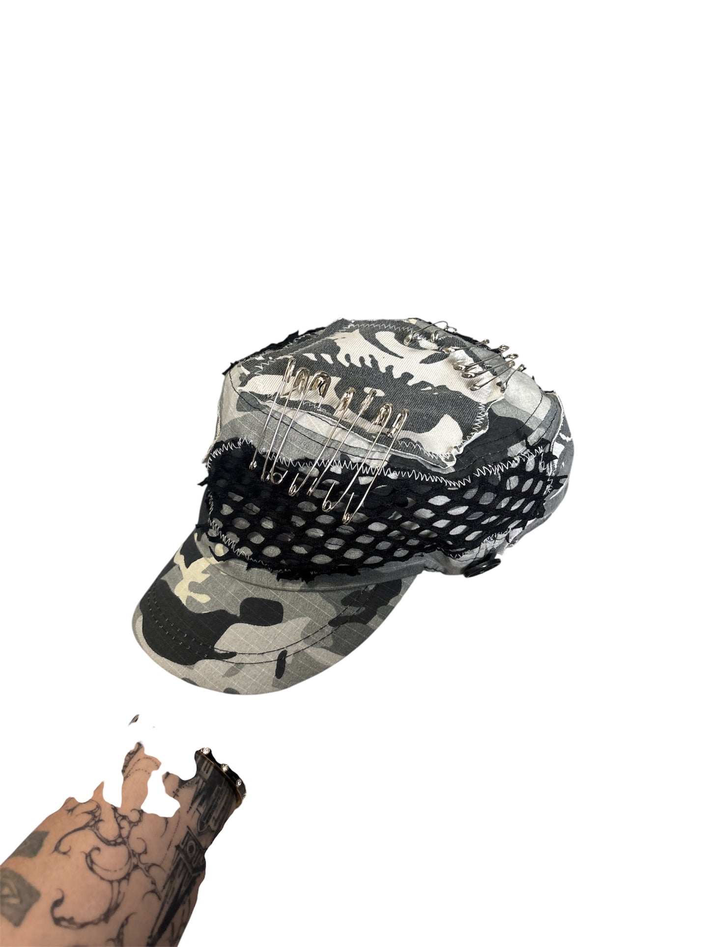Eternal Bella camo fishnet hat