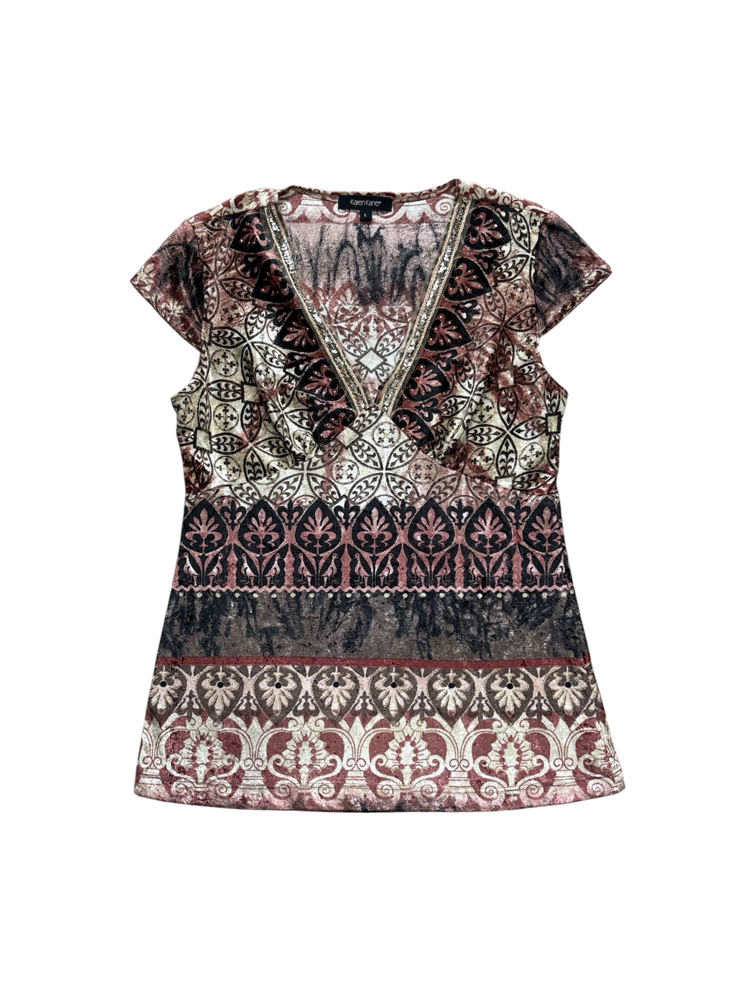 Velvet sequin top size L