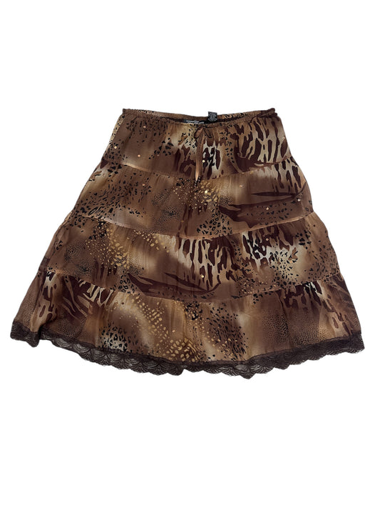 Animal print midi skirt size L