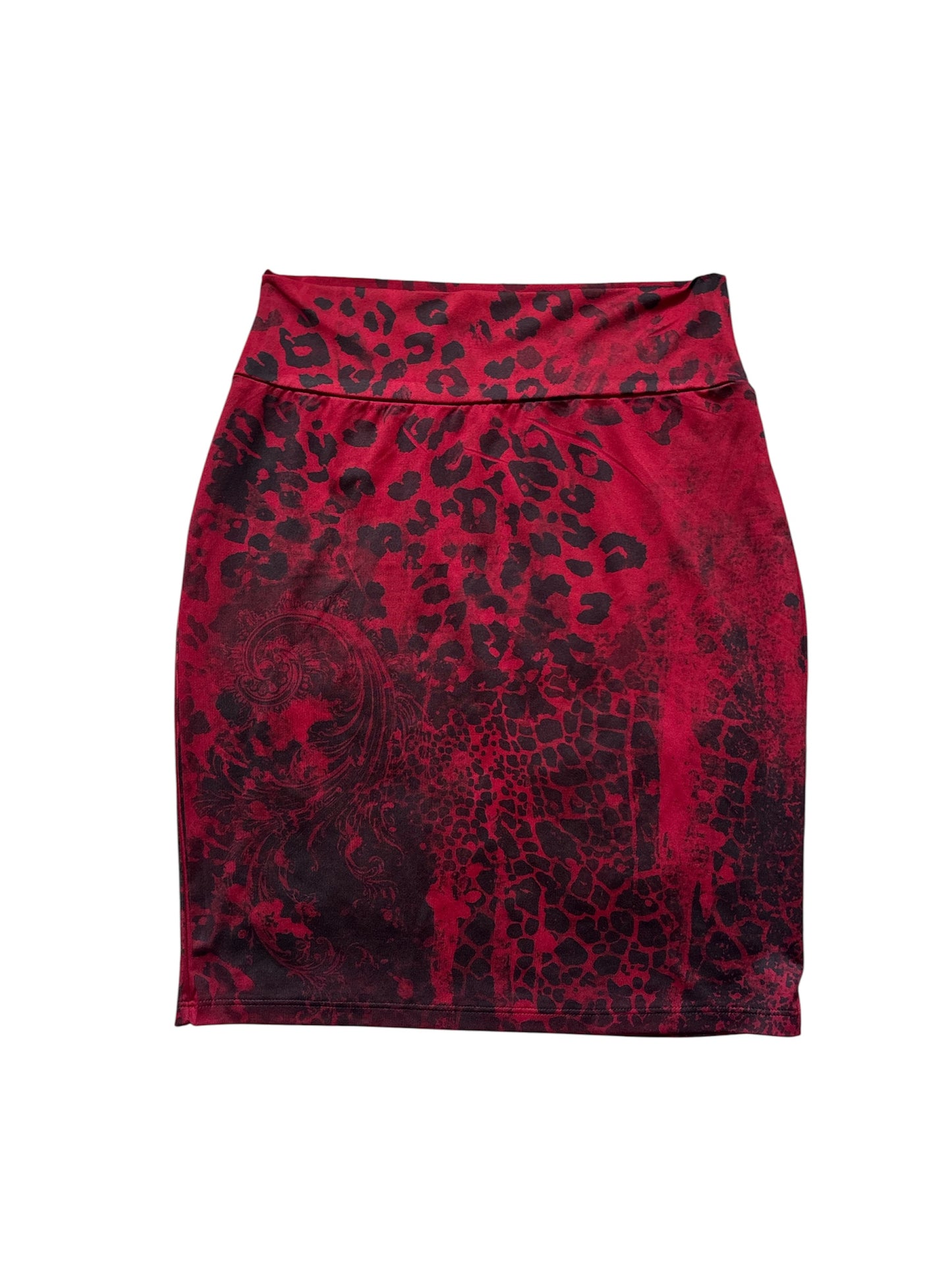 Printed high waist mini size L