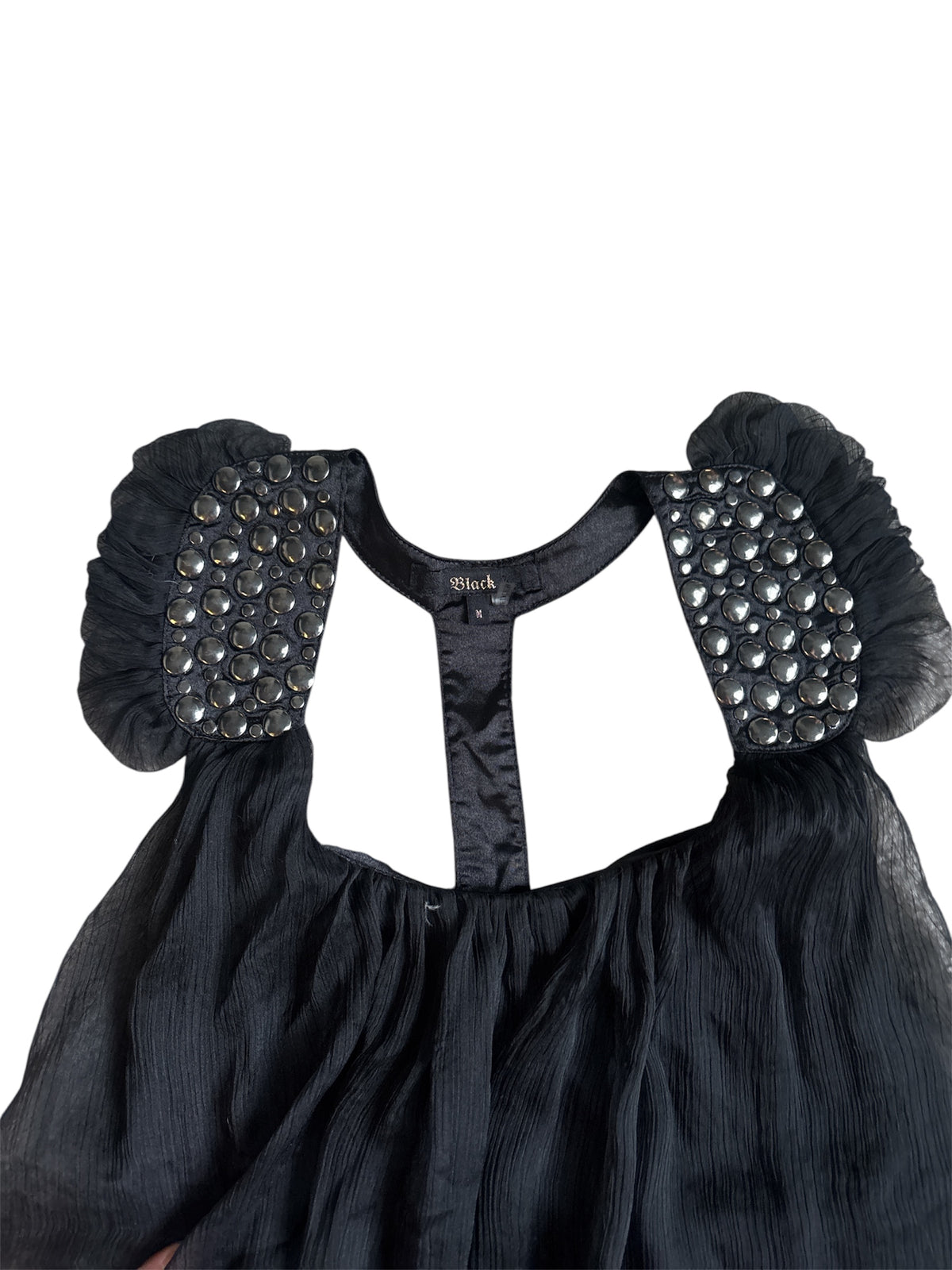 Flowy babydoll top with studs size s/m