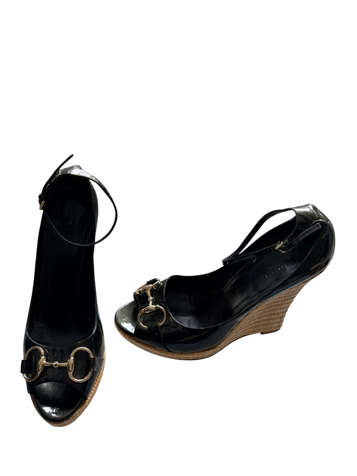 Gucci Marmont Wedge Espadrilles Size 9