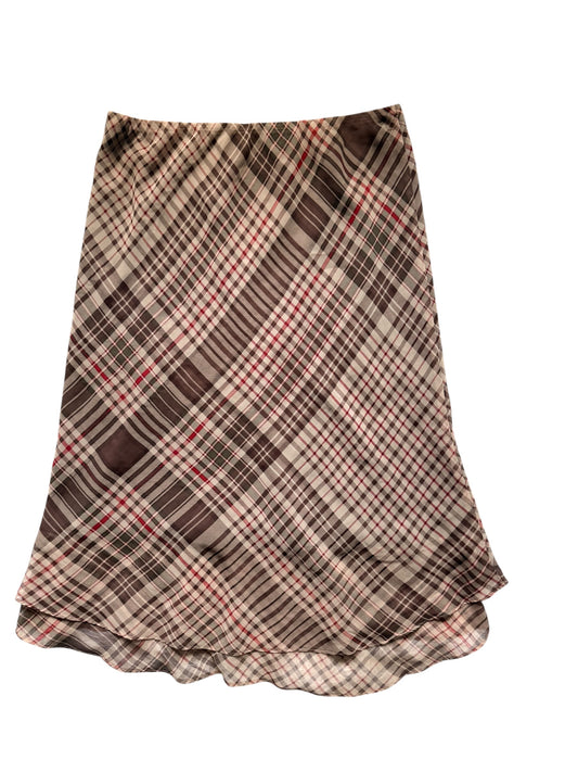 Flowy Plaid Maxi Skirt size xl