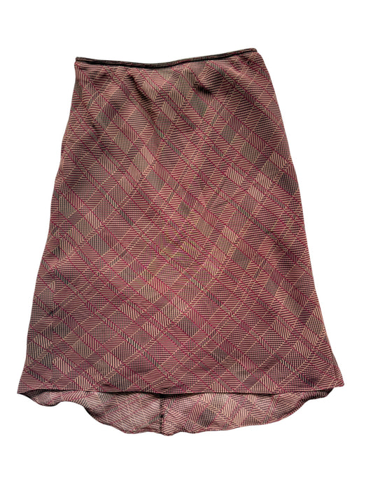 Plaid Midi Skirt Size M