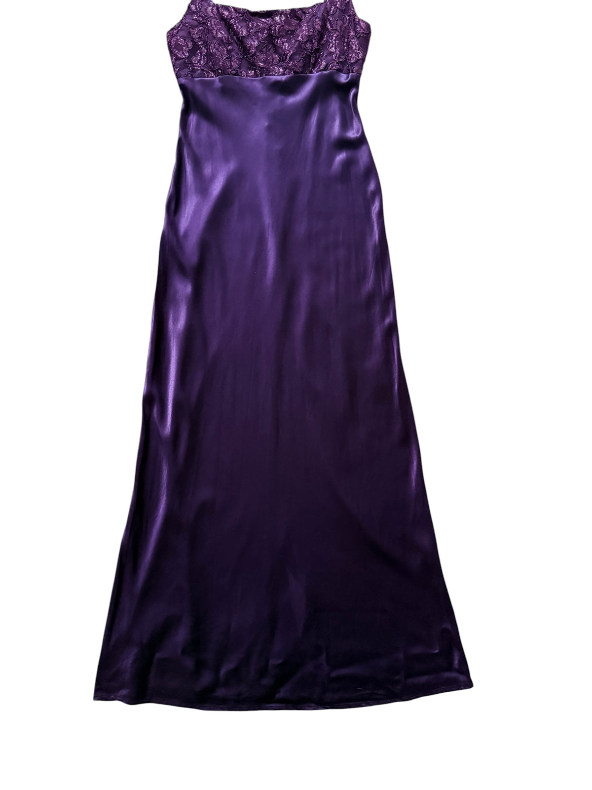 Purple Sateen Dress With Embroidery Size 7/8