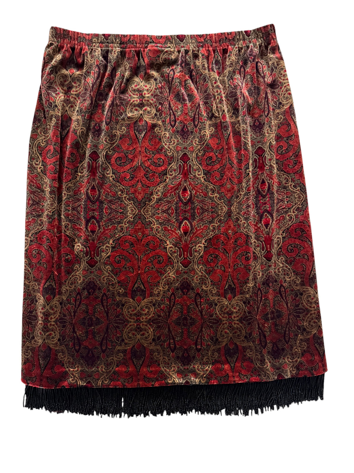 Velvet Skirt With Beaded Trim Size M