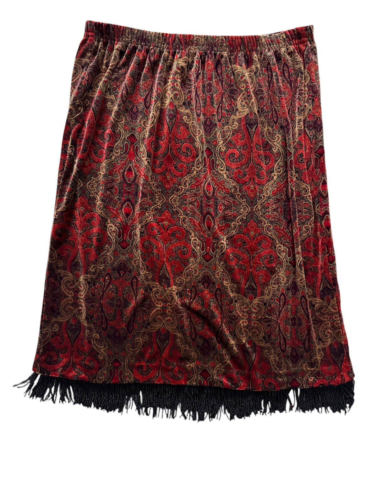 Velvet Skirt With Beaded Trim Size M