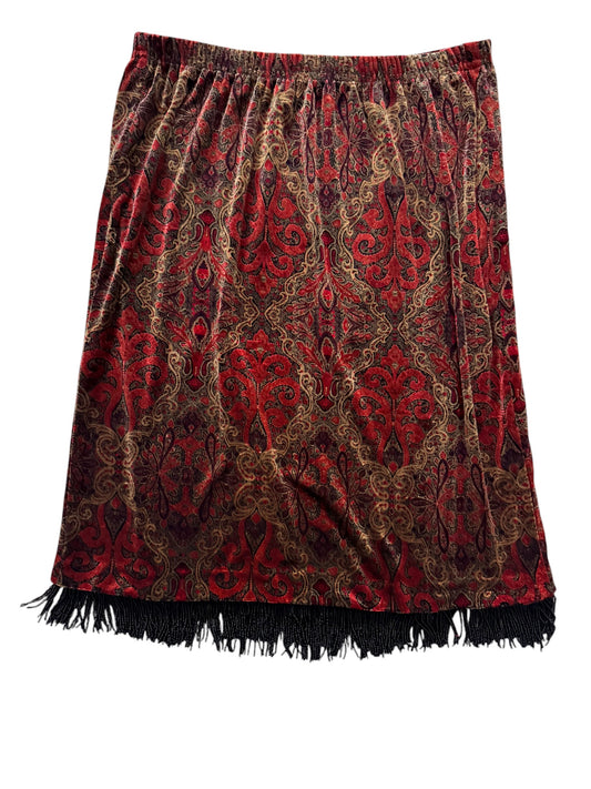 Velvet Skirt With Beaded Trim Size M