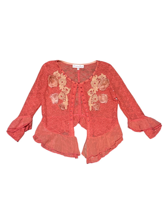 Pretty Angel cardigan w rosettes size small