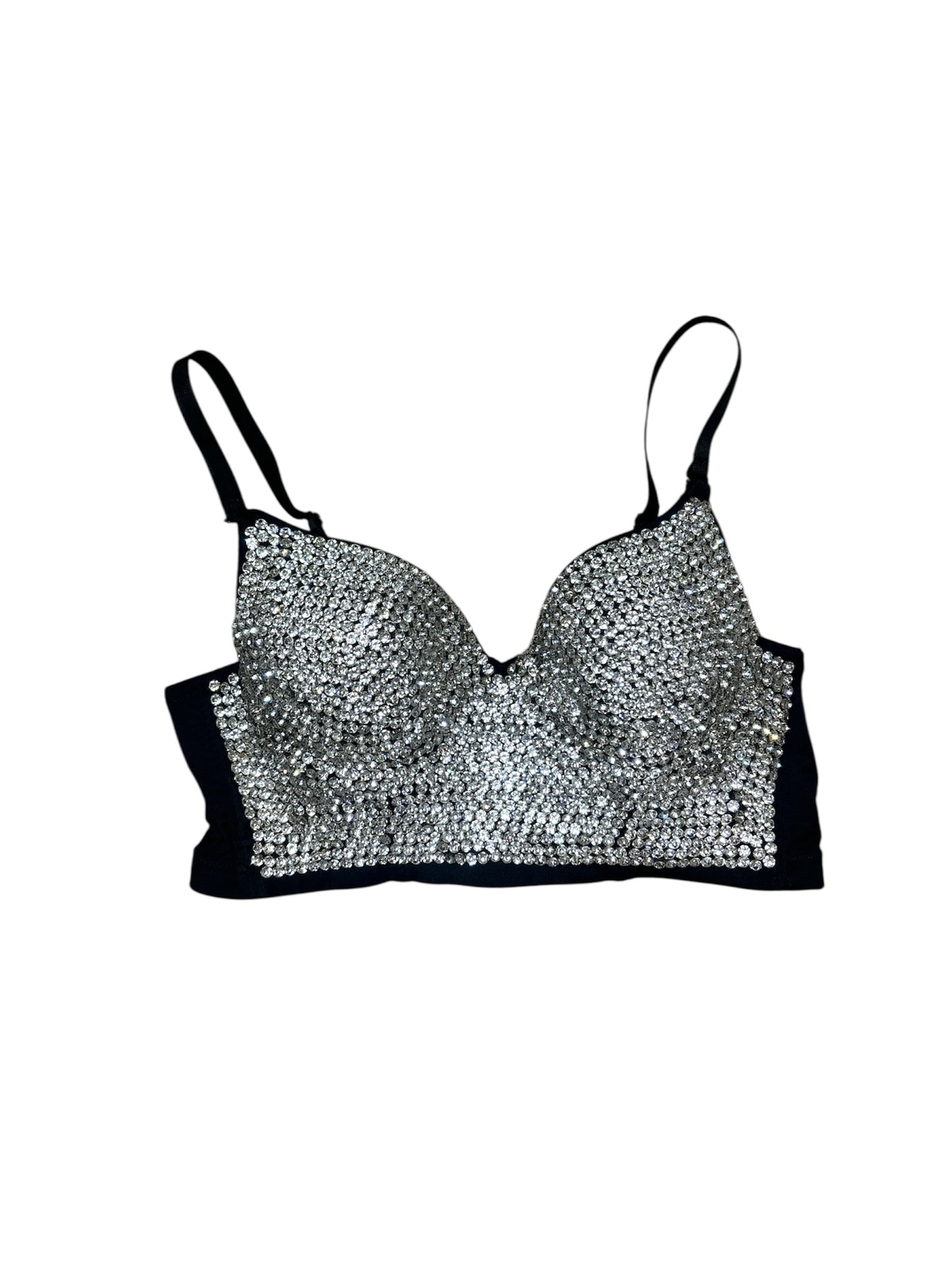 Rhinestone bra top, size 36 B