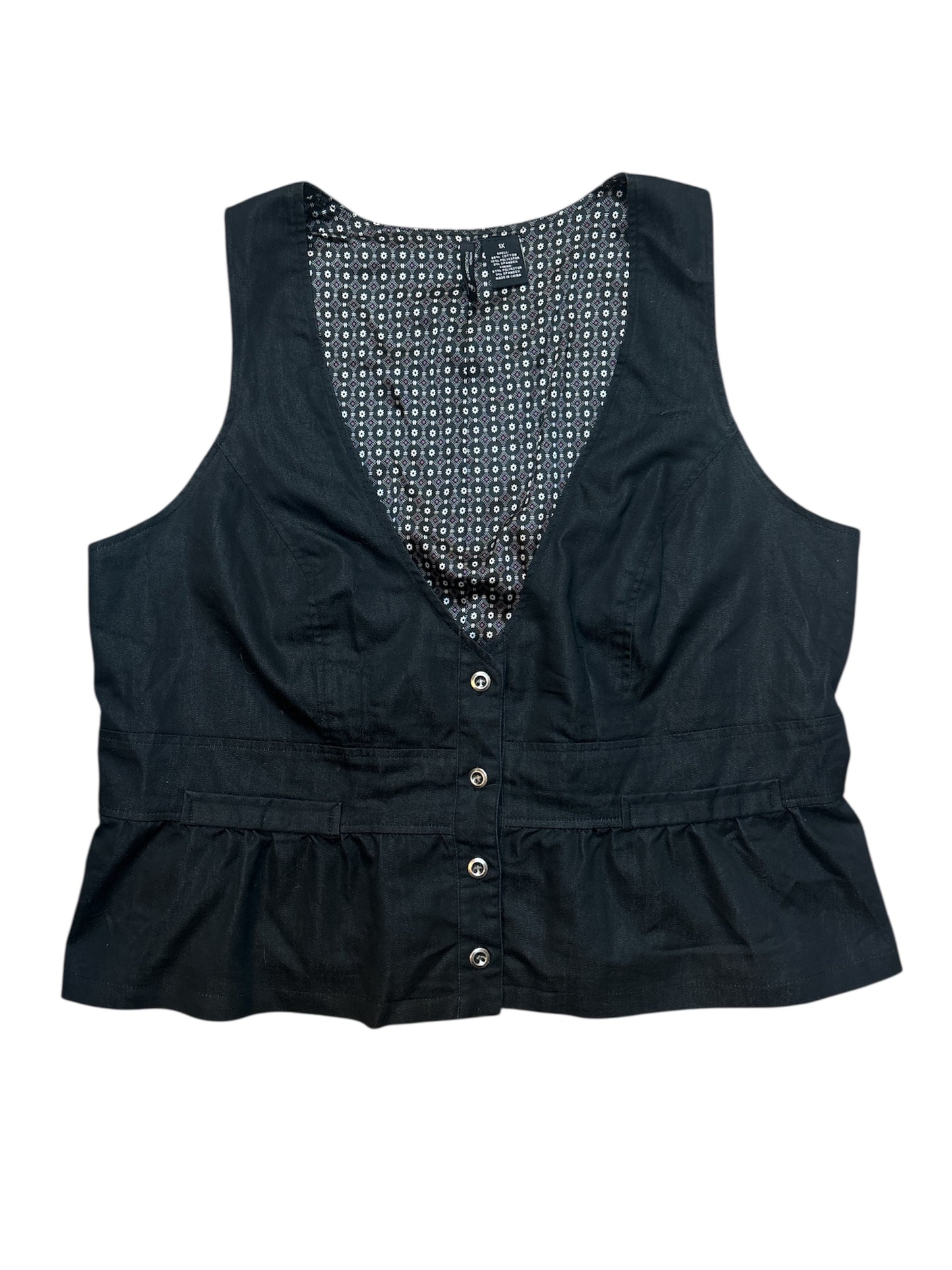 Cutie button vest size 1x