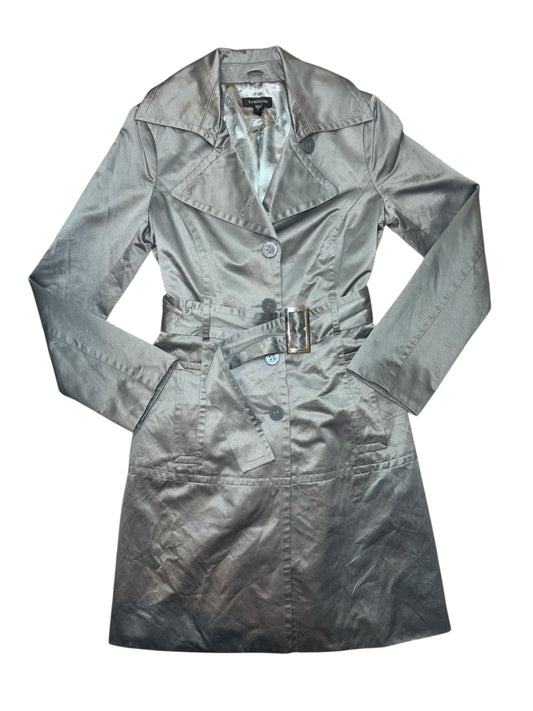 Bebe metallic silky trench size small