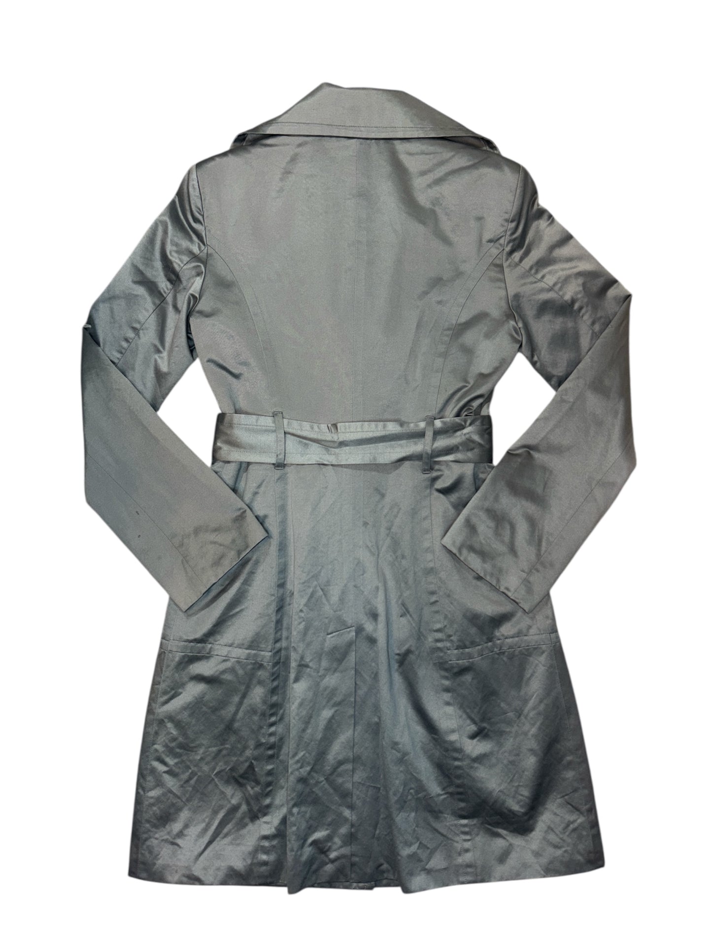 Bebe metallic silky trench size small
