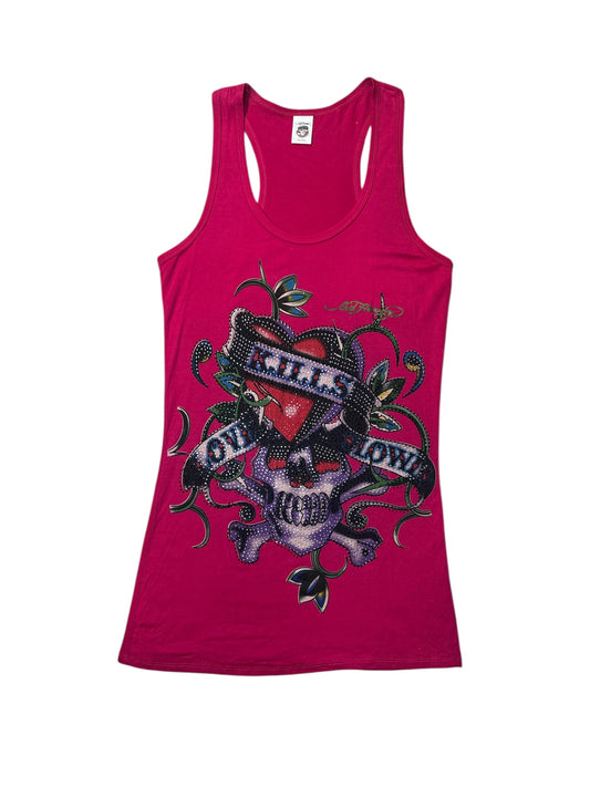 Ed Hardy rhinestone tank Dress size small