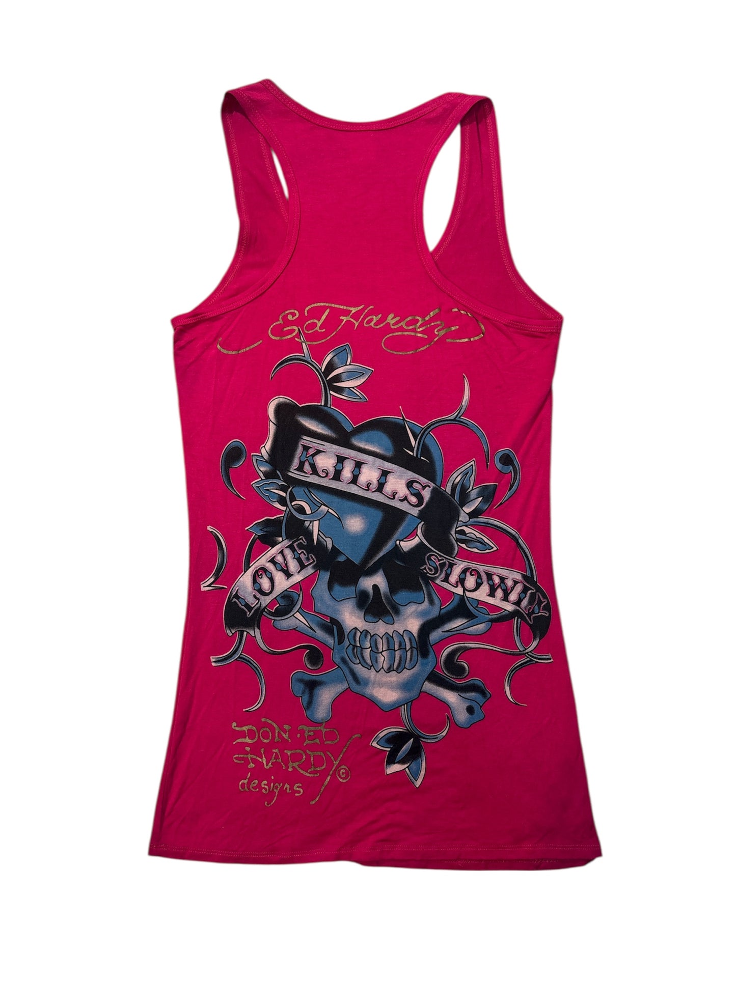 Ed Hardy rhinestone tank Dress size small