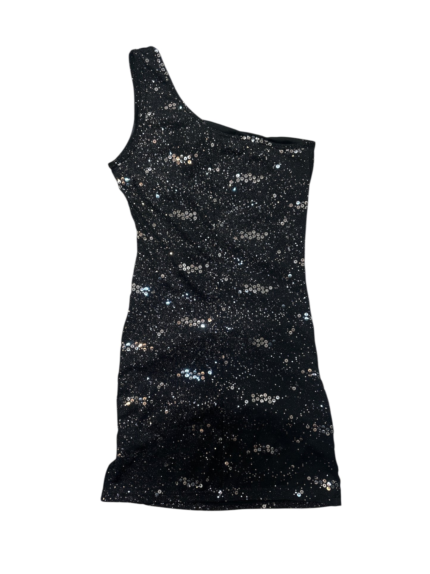 U tme session shimmer one shoulder ruched dress size M
