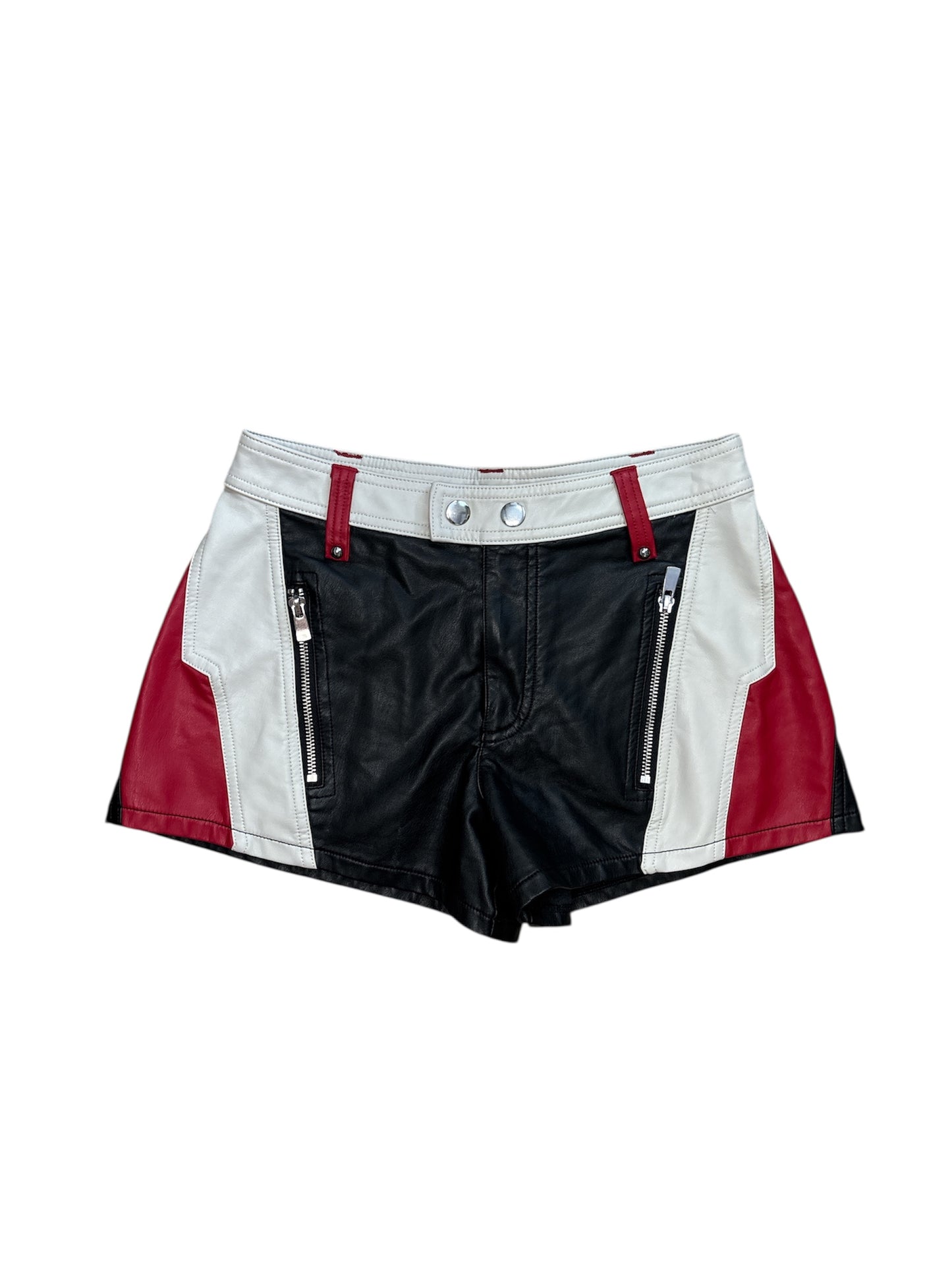 Free people pleather shorts size 0