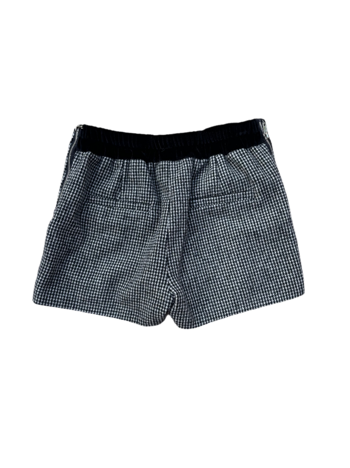 15BWLR gingham mini shorts w zippers size small