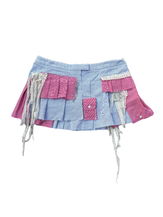 Eternal Bella 1 of 1 pinstripe gingham pleated mini skirt size 14