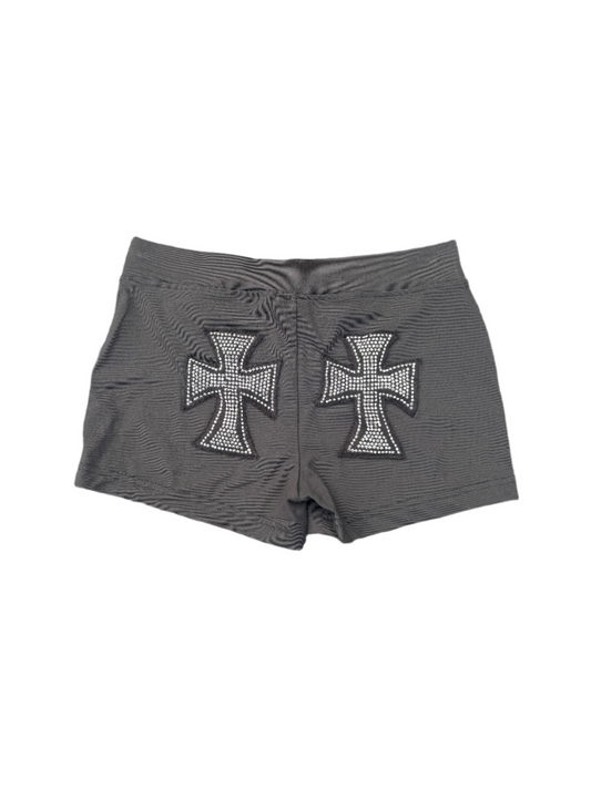 Eternal Bella 1 of 1 rhinestone cross shorts size small