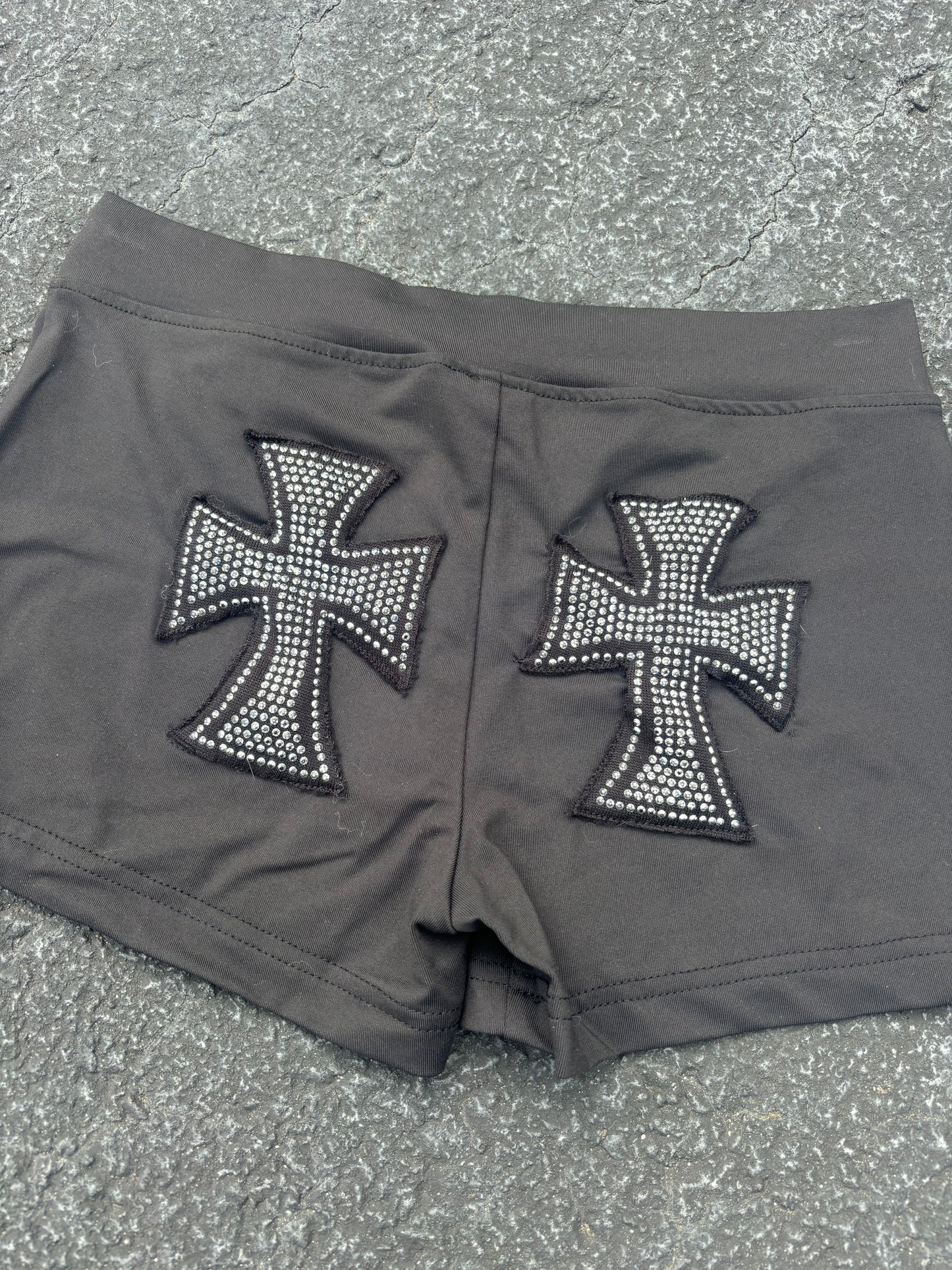 Eternal Bella 1 of 1 rhinestone cross shorts size small