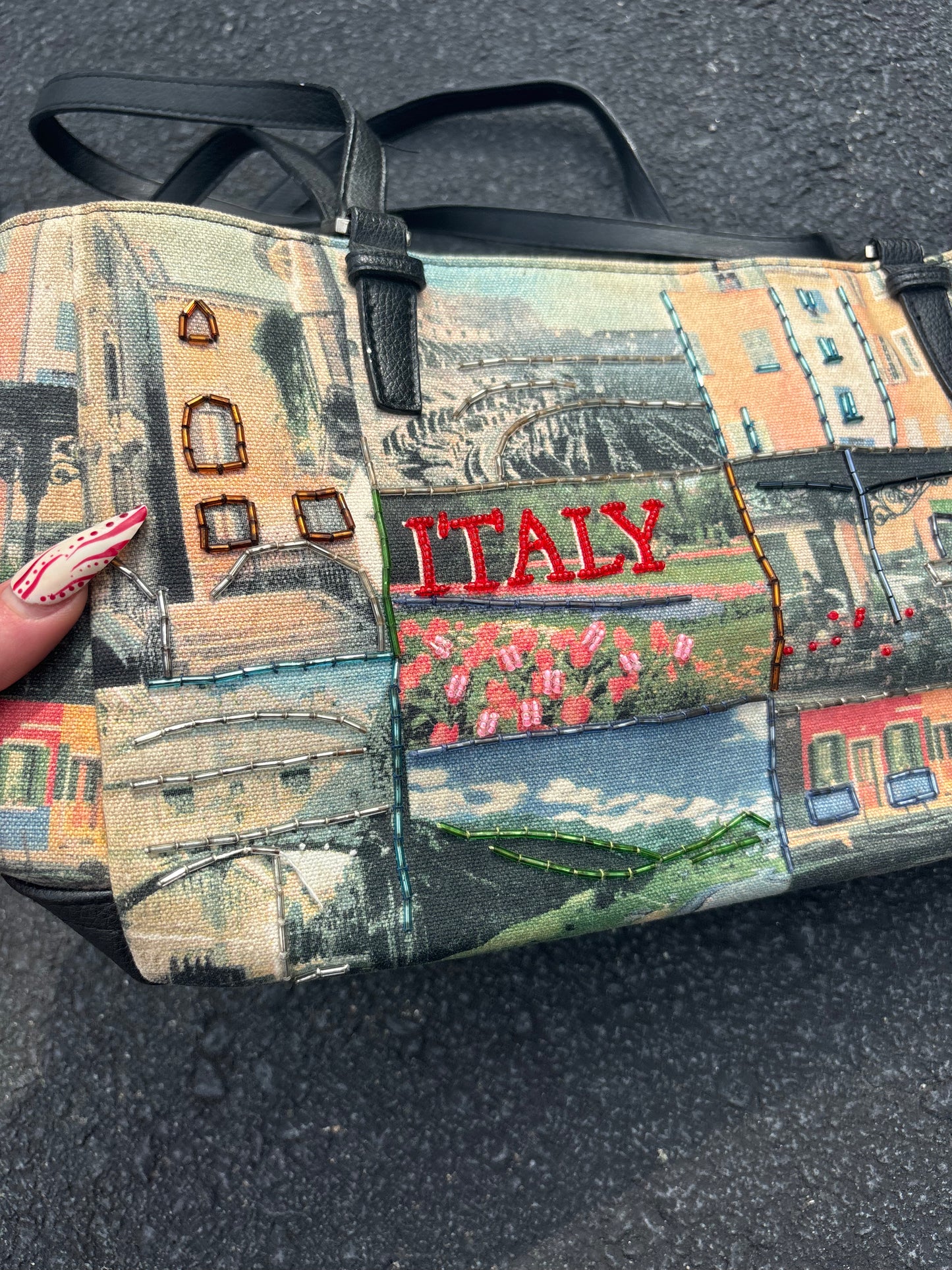 Embroidered Italy purse