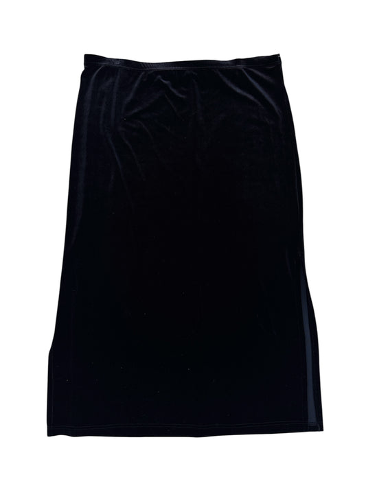 Velvet maxi skirt w slit size 2x