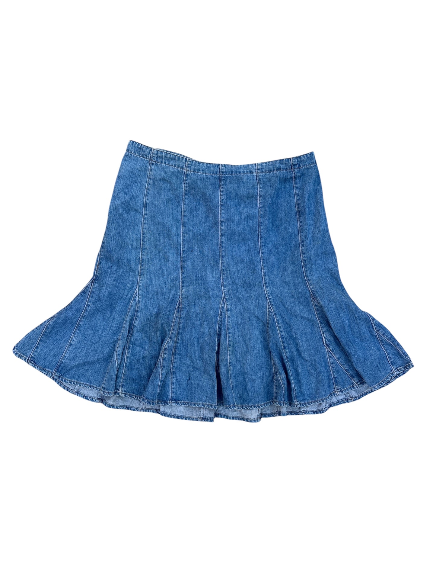 Denim pleated midi skirt size 14