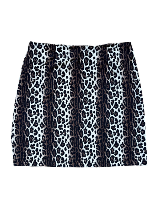 Fur cheetah mini skirt size Xl